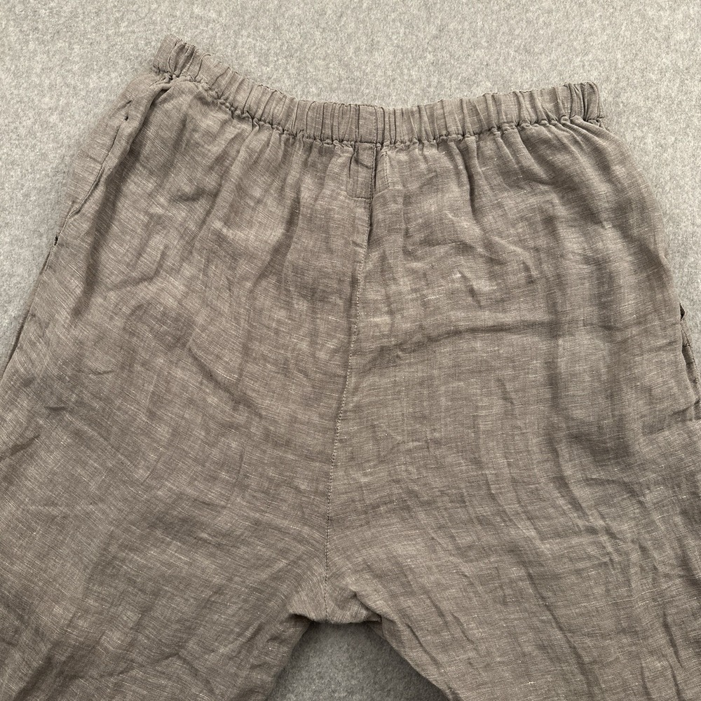 Flax Lightweight Linen Drawstring Pants in Taupe - Picture 9 of 10